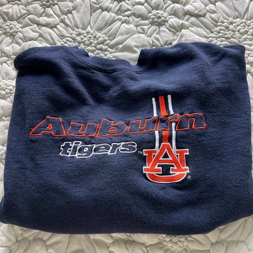 Embroidered Navy Auburn Sweatshirt